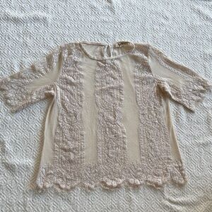 Rewind Lace Top in Cream Sz XL